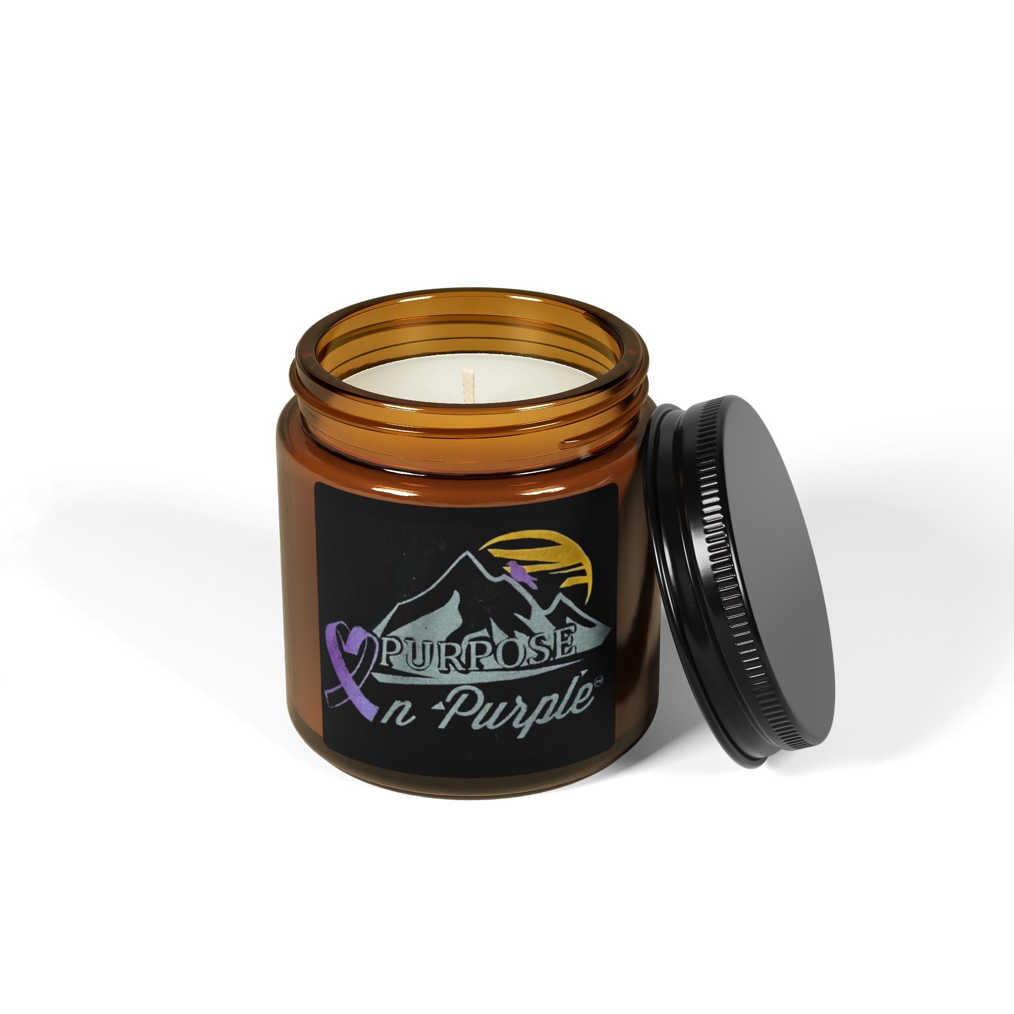 Scented Soy Candle (Multi-Size, Amber Jar)